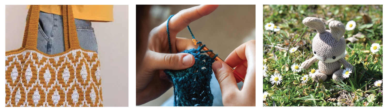 photos de projets réalisés aux crochet